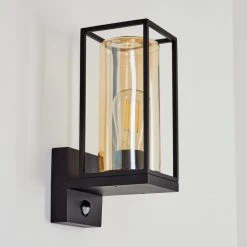 Hofstein Palanga Au&szlig;enwandleuchte Schwarz, 1-flammig, Bewegungsmelder -Außenleuchten Verkaufe palanga aussenwandleuchte h3558782 9