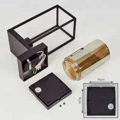 Hofstein Palanga Au&szlig;enwandleuchte Schwarz, 1-flammig, Bewegungsmelder -Außenleuchten Verkaufe palanga aussenwandleuchte h3558805 4