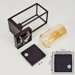 Hofstein Palanga Au&szlig;enwandleuchte Schwarz, 1-flammig, Bewegungsmelder -Außenleuchten Verkaufe palanga aussenwandleuchte h3558829 4