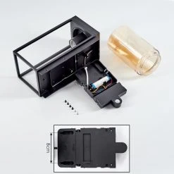 Hofstein Palanga Au&szlig;enwandleuchte LED Schwarz, 1-flammig, Bewegungsmelder -Außenleuchten Verkaufe palanga aussenwandleuchte h3588727 3