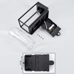 Hofstein Palanga Au&szlig;enwandleuchte LED Schwarz, 1-flammig, Bewegungsmelder -Außenleuchten Verkaufe palanga aussenwandleuchte h3588741 3