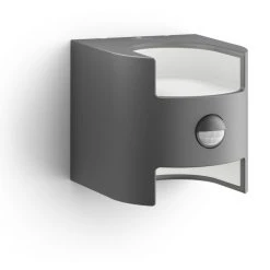 Philips Leuchten Philips Grass Au&szlig;enwandleuchte LED Anthrazit, 2-flammig, Bewegungsmelder