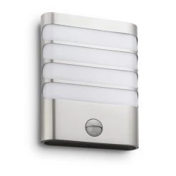 Philips Leuchten Philips myGarden RACCOON Au&szlig;enwandleuchte LED Edelstahl, 1-flammig, Bewegungsmelder