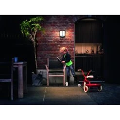 Philips Leuchten Philips Stock Au&szlig;enwandleuchte LED Anthrazit, 1-flammig, Bewegungsmelder