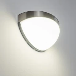 Hofstein Pori Aussenwandleuchte Solar LED Chrom, 1-flammig, Bewegungsmelder -Außenleuchten Verkaufe pori aussenwandleuchte solar h3023600 10