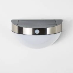 Hofstein Pori Aussenwandleuchte Solar LED Chrom, 1-flammig, Bewegungsmelder -Außenleuchten Verkaufe pori aussenwandleuchte solar h3023600 3