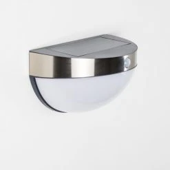 Hofstein Pori Aussenwandleuchte Solar LED Chrom, 1-flammig, Bewegungsmelder -Außenleuchten Verkaufe pori aussenwandleuchte solar h3023600 5