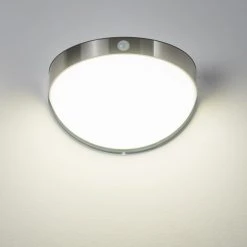 Hofstein Pori Aussenwandleuchte Solar LED Chrom, 1-flammig, Bewegungsmelder -Außenleuchten Verkaufe pori aussenwandleuchte solar h3023600 8