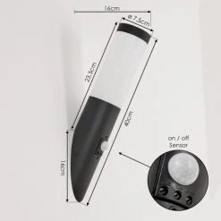 Hofstein Ruti Au&szlig;enwandleuchte Schwarz, 1-flammig, Bewegungsmelder -Außenleuchten Verkaufe ruti aussenwandleuchte h3598863 3