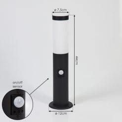 Hofstein Ruti Sockelleuchte Schwarz, 1-flammig, Bewegungsmelder -Außenleuchten Verkaufe ruti sockelleuchte h3597514 3