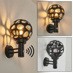 Hofstein Saaseg Au&szlig;enwandleuchte Anthrazit, 1-flammig, Bewegungsmelder