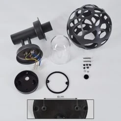 Hofstein Saaseg Au&szlig;enwandleuchte Anthrazit, 1-flammig, Bewegungsmelder -Außenleuchten Verkaufe saaseg aussenwandleuchte h3438558 4