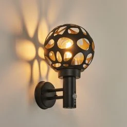 Hofstein Saaseg Au&szlig;enwandleuchte Anthrazit, 1-flammig, Bewegungsmelder -Außenleuchten Verkaufe saaseg aussenwandleuchte h3438558 8