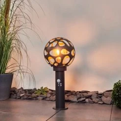 Hofstein Saaseg Wegeleuchte Schwarz, 1-flammig, Bewegungsmelder -Außenleuchten Verkaufe saaseg wegeleuchte h3438848 10