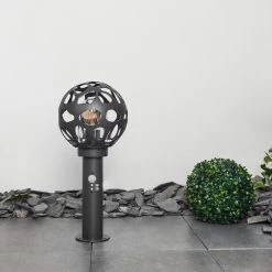 Hofstein Saaseg Wegeleuchte Schwarz, 1-flammig, Bewegungsmelder -Außenleuchten Verkaufe saaseg wegeleuchte h3438848 9