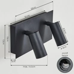 Hofstein Saeter Außenwandleuchte LED Schwarz, 2-flammig, Bewegungsmelder 15 Hofstein Saeter Außenwandleuchte LED Schwarz, 2-flammig, Bewegungsmelder -Außenleuchten Verkaufe saeter aussenwandleuchte h3443200 3