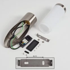 Hofstein Sessa Au&szlig;enwandleuchte Nickel-Matt, 1-flammig, Bewegungsmelder -Außenleuchten Verkaufe sessa aussenwandleuchte h3539835 4