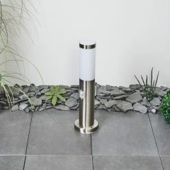 Hofstein Sessa Wegeleuchte Nickel-Matt, 1-flammig, Bewegungsmelder -Außenleuchten Verkaufe sessa wegeleuchte h3018064 11