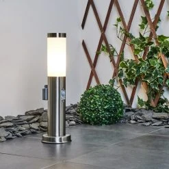 Hofstein Sessa Wegeleuchte Nickel-Matt, 1-flammig, Bewegungsmelder -Außenleuchten Verkaufe sessa wegeleuchte h3018064 6