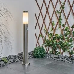 Hofstein Sessa Wegeleuchte Nickel-Matt, 1-flammig, Bewegungsmelder -Außenleuchten Verkaufe sessa wegeleuchte h3018132 8