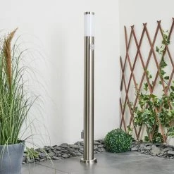 Hofstein Sessa Wegeleuchte Nickel-Matt, 1-flammig, Bewegungsmelder -Außenleuchten Verkaufe sessa wegeleuchte h3018163 9