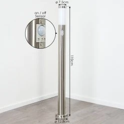 Hofstein Sessa Wegeleuchte Nickel-Matt, 1-flammig, Bewegungsmelder -Außenleuchten Verkaufe sessa wegeleuchte h3018187 3