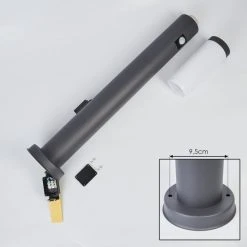 Hofstein Sessa Wegeleuchte Anthrazit, 1-flammig, Bewegungsmelder -Außenleuchten Verkaufe sessa wegeleuchte h3018293 4