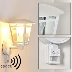 Hofstein Siera Au&szlig;enwandleuchte Wei&szlig;, 1-flammig, Bewegungsmelder -Außenleuchten Verkaufe siera aussenwandleuchte h3029947 10