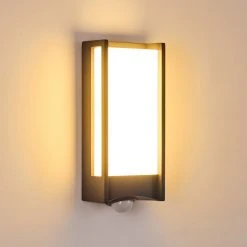 Hofstein Skove Au&szlig;enwandleuchte LED Anthrazit, 1-flammig, Bewegungsmelder -Außenleuchten Verkaufe skove aussenwandleuchte h3300565 do1 12