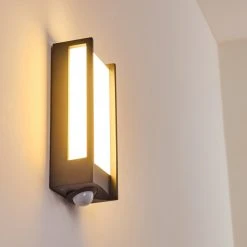 Hofstein Skove Au&szlig;enwandleuchte LED Anthrazit, 1-flammig, Bewegungsmelder -Außenleuchten Verkaufe skove aussenwandleuchte h3300565 do1 2