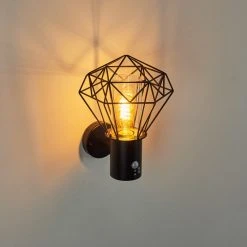 Hofstein Solda Au&szlig;enwandleuchte Schwarz, 1-flammig, Bewegungsmelder -Außenleuchten Verkaufe solda aussenwandleuchte h3401446 10