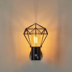 Hofstein Solda Au&szlig;enwandleuchte Schwarz, 1-flammig, Bewegungsmelder -Außenleuchten Verkaufe solda aussenwandleuchte h3401446 7