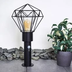 Hofstein Solda Wegeleuchte Schwarz, 1-flammig, Bewegungsmelder -Außenleuchten Verkaufe solda wegeleuchte h3409008 10