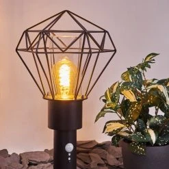 Hofstein Solda Wegeleuchte Schwarz, 1-flammig, Bewegungsmelder -Außenleuchten Verkaufe solda wegeleuchte h3409008 6