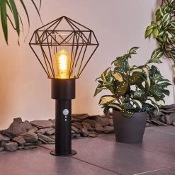 Hofstein Solda Wegeleuchte Schwarz, 1-flammig, Bewegungsmelder -Außenleuchten Verkaufe solda wegeleuchte h3409008 8