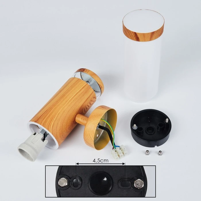 Hofstein Tenvik Außenwandleuchte LED Braun, Holzoptik, 2-flammig, Bewegungsmelder 5 Hofstein Tenvik Außenwandleuchte LED Braun, Holzoptik, 2-flammig, Bewegungsmelder – Bild 5