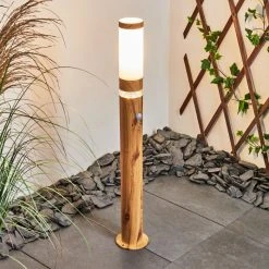 Hofstein Tenvik Wegeleuchte Braun, Holz dunkel, 1-flammig, Bewegungsmelder -Außenleuchten Verkaufe tenvik wegeleuchte h3427798 11