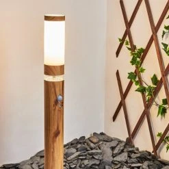 Hofstein Tenvik Wegeleuchte Braun, Holz dunkel, 1-flammig, Bewegungsmelder -Außenleuchten Verkaufe tenvik wegeleuchte h3427798 8