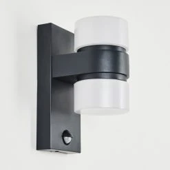 Hofstein Tiarp Au&szlig;enwandleuchte LED Schwarz, 2-flammig, Bewegungsmelder -Außenleuchten Verkaufe tiarp aussenwandleuchte h3428689 9