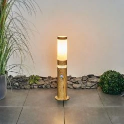 Hofstein Tise Wegeleuchte Braun, Holzoptik, 2-flammig, Bewegungsmelder -Außenleuchten Verkaufe tise wegeleuchte h3445624 10