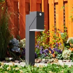 Hofstein Toogong Sockelleuchte LED Anthrazit, 1-flammig, Bewegungsmelder -Außenleuchten Verkaufe toogong sockelleuchte h3607459 6