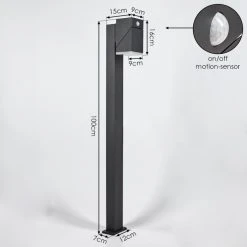 Hofstein Toogong Wegeleuchte LED Anthrazit, 1-flammig, Bewegungsmelder -Außenleuchten Verkaufe toogong wegeleuchte h3584163 3