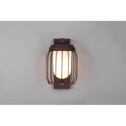 Trio Leuchten Tuela Au&szlig;enwandleuchte Rostfarben, 1-flammig, Bewegungsmelder -Außenleuchten Verkaufe trio leuchten tuela aussenwandleuchte 210869124 12