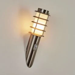 Hofstein Tunes Au&szlig;enwandleuchte Nickel-Matt, 1-flammig, Bewegungsmelder -Außenleuchten Verkaufe tunes aussenwandleuchte h3539774 7