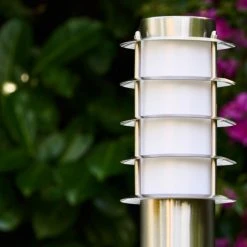 Hofstein Tunes Sockelleuchte Edelstahl, 1-flammig, Bewegungsmelder -Außenleuchten Verkaufe tunes sockelleuchte h165127 3