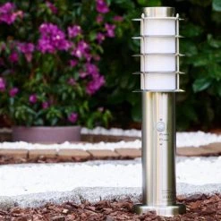 Hofstein Tunes Sockelleuchte Edelstahl, 1-flammig, Bewegungsmelder -Außenleuchten Verkaufe tunes sockelleuchte h165127 9