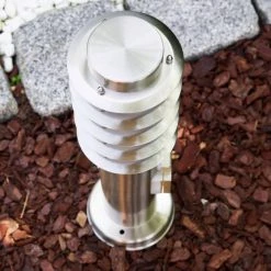 Hofstein Tunes Sockelleuchte Edelstahl, 1-flammig, Bewegungsmelder -Außenleuchten Verkaufe tunes sockelleuchte h165134 12