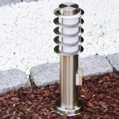 Hofstein Tunes Sockelleuchte Edelstahl, 1-flammig, Bewegungsmelder -Außenleuchten Verkaufe tunes sockelleuchte h165134 5