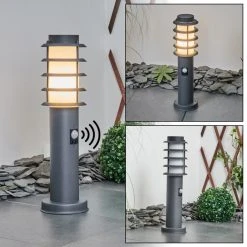 Hofstein Tunes Sockelleuchte Anthrazit, 1-flammig, Bewegungsmelder