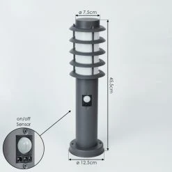 Hofstein Tunes Sockelleuchte Anthrazit, 1-flammig, Bewegungsmelder -Außenleuchten Verkaufe tunes sockelleuchte h3546512 6
